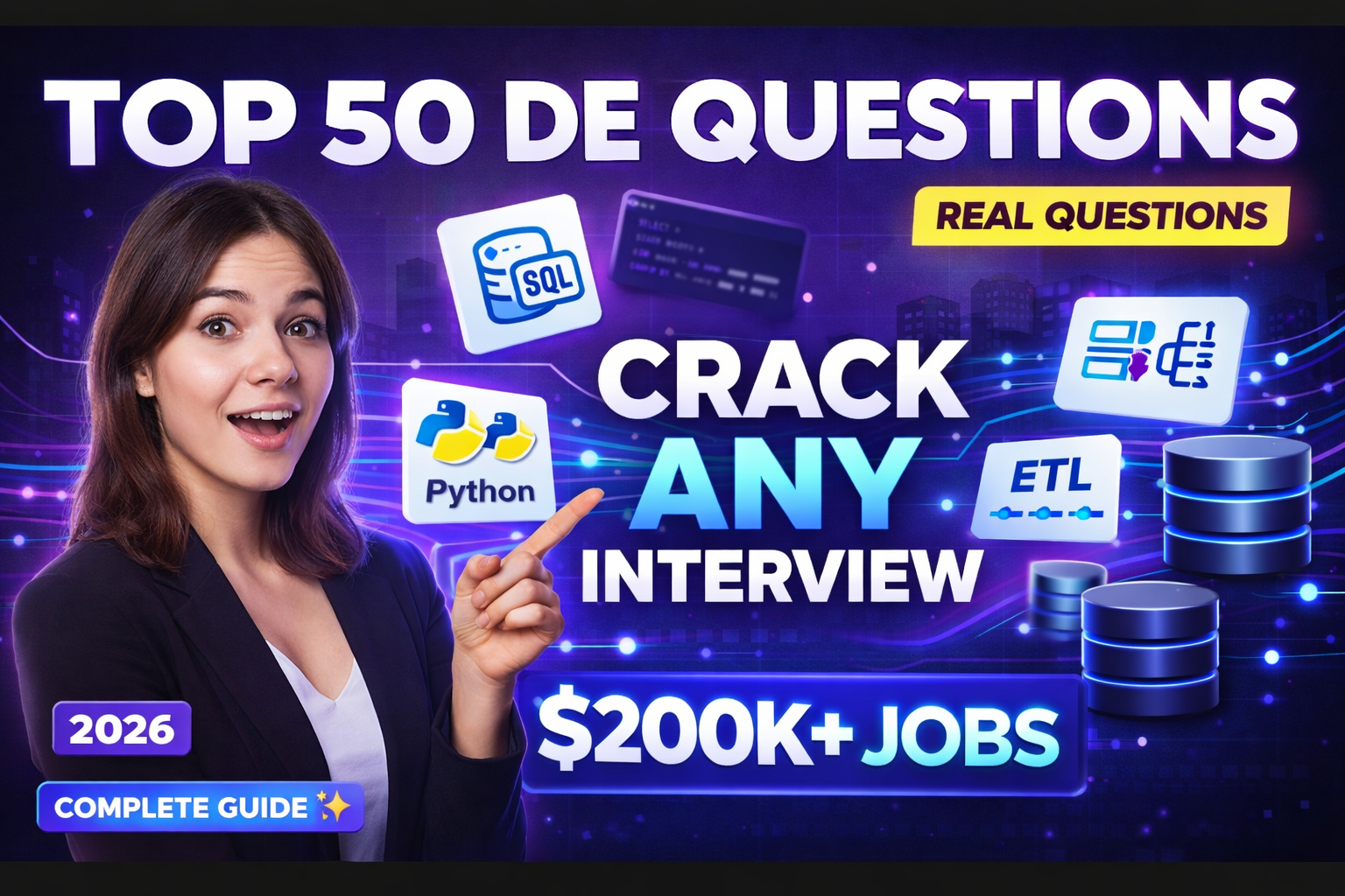 Top 50 Data Engineering Interview Questions & Answers (2026 Guide)